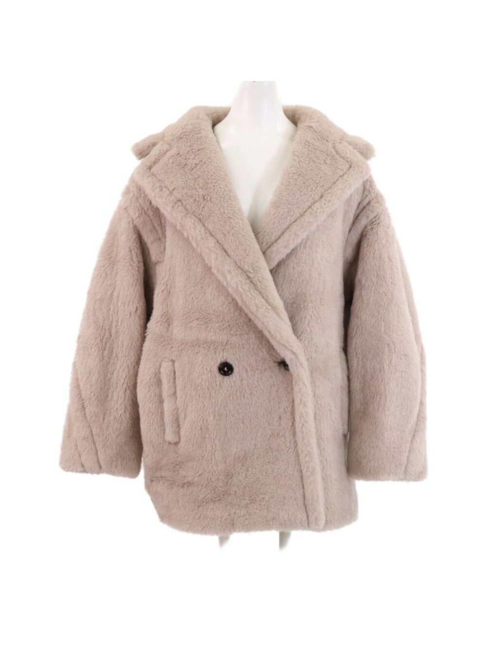 Max Mara Olga Alpaca Silk Blend Short Teddy Bear Coat M